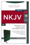NKJV Personal Size, Large Print:End-of-Verse Reference Bible, Comfort Print, Leathersoft Olive Green Thumb Index (Indexed)